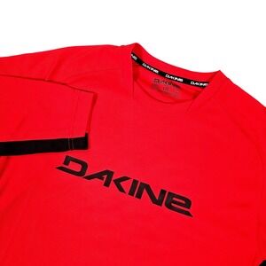 DAKINE Performance Shirt Mens Large Red Long Sleeve Bike Jersey Athletic Top
